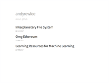 Tablet Screenshot of andyrewlee.com